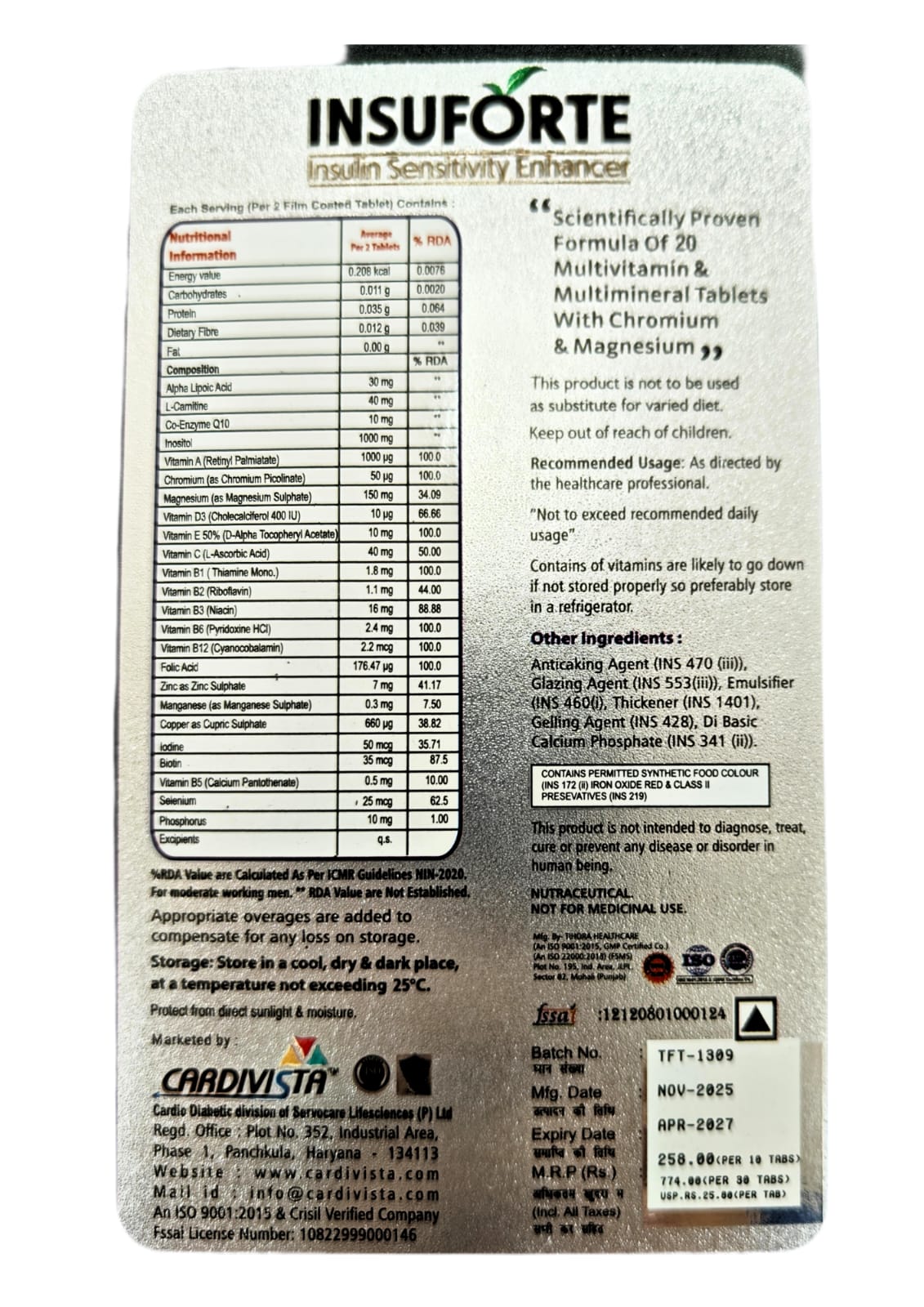 INSUFORTE (3*10 Tablets) - Image 4