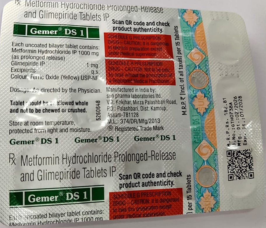 GEMER DS 1 MG TAB - Image 2