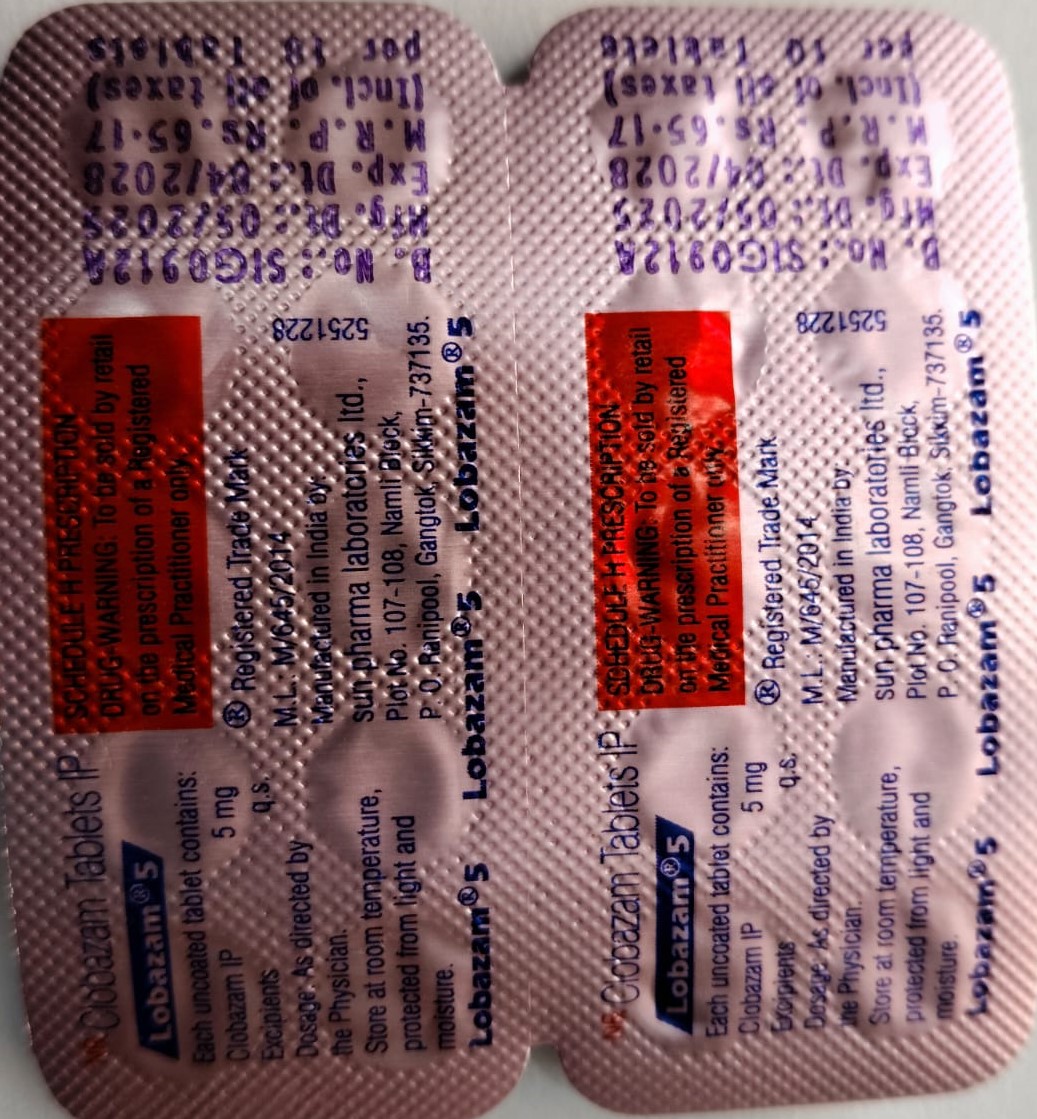 LOBAZAM 5 MG TAB - Image 2
